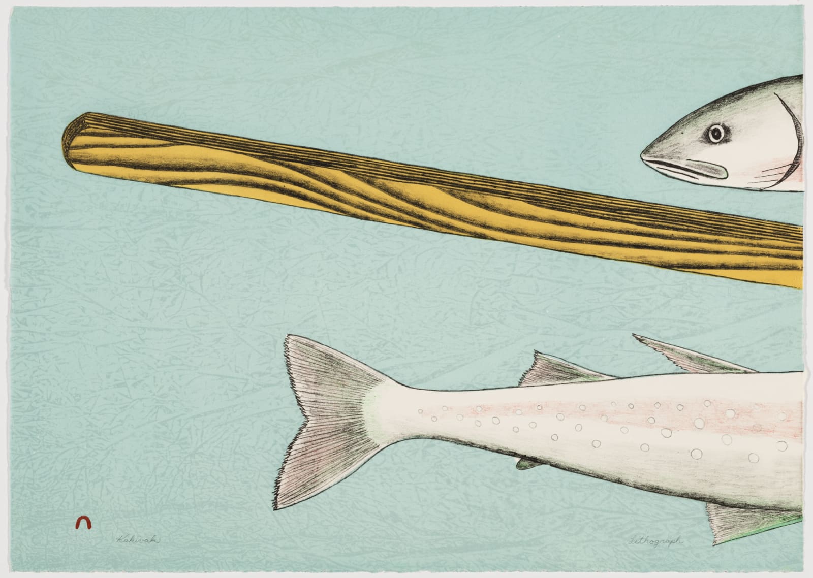 ARNAQU ASHEVAK (1956-2009) KINNGAIT (CAPE DORSET), Kakivak (Fish Spear) (A Triptych), 2001 #1