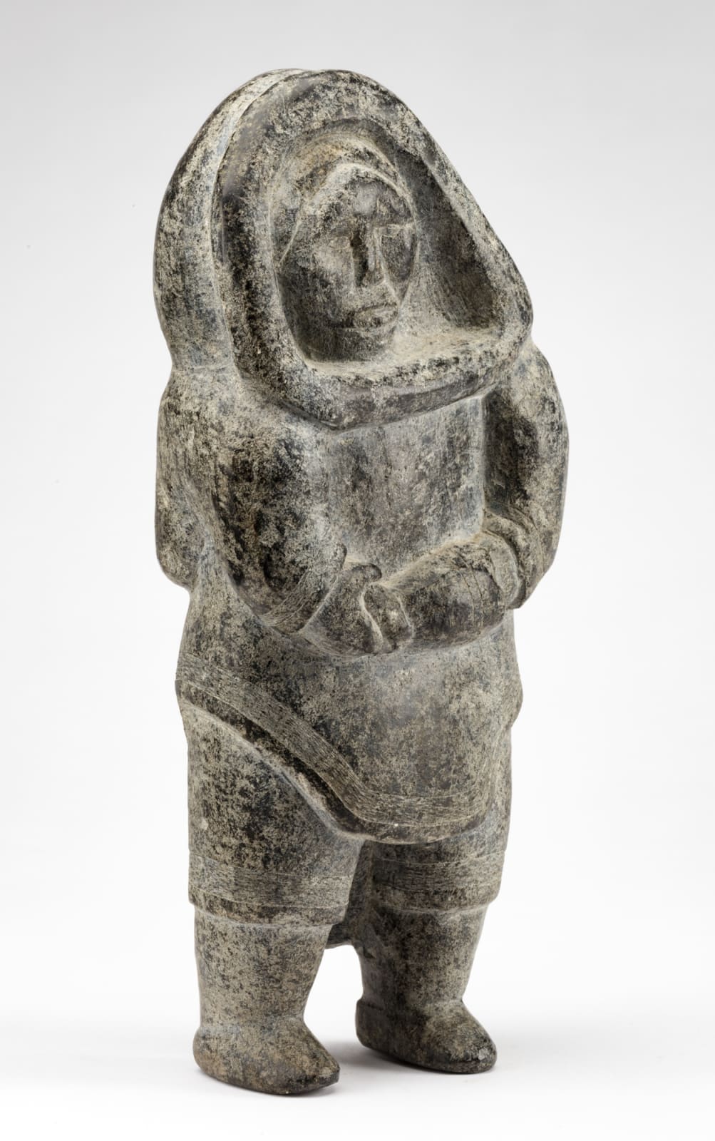 Attr: QAQAQ (KAKA) ASHOONA (1928-1996) KINNGAIT (CAPE DORSET), Standing Woman Holding a Kamik, mid 1950s