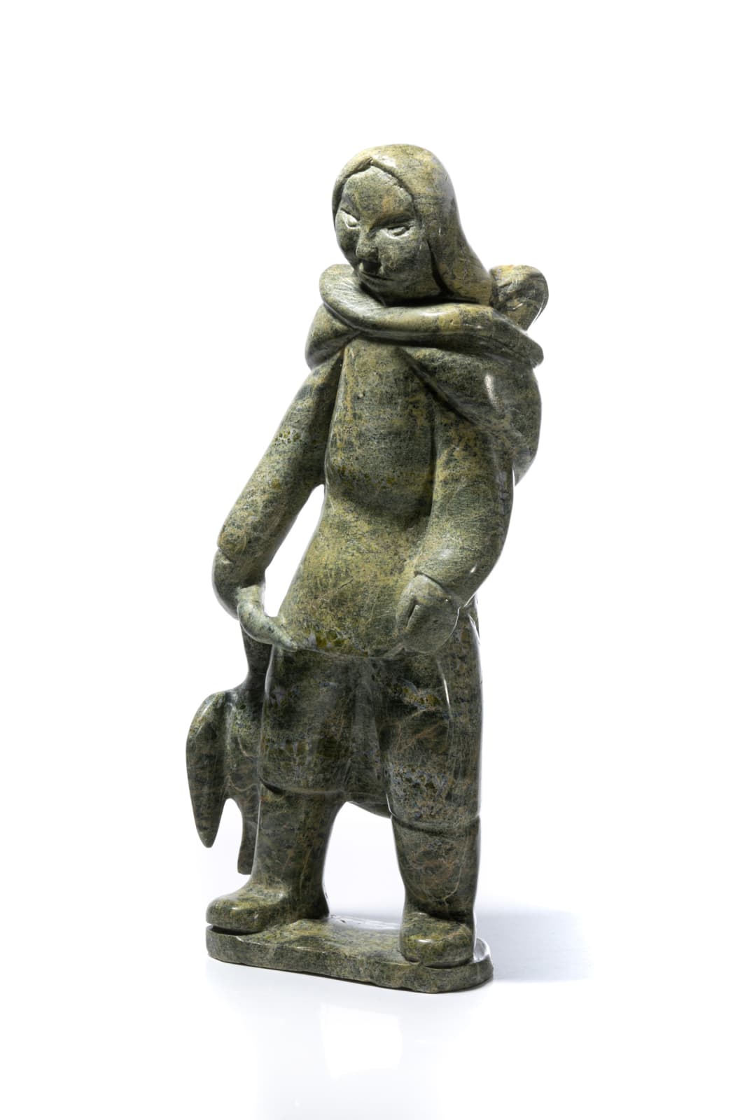 MANNUMI SHAQU (1917-2000) KINNGAIT (CAPE DORSET), Mother and Child with Goose