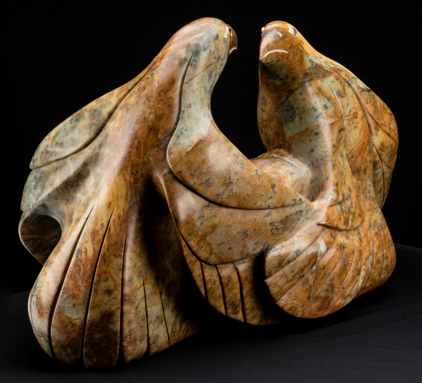 ABRAHAM ANGHIK RUBEN, O.C. (1951-) PAULATUK / SALT SPRING ISLAND, B.C, Figure Slumbering with Two Birds, 1990s