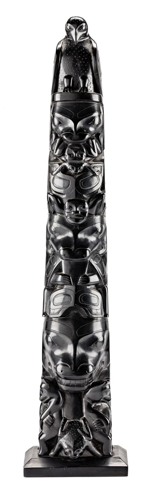 JIM MACKAY (DOWEKYE-KYIHLAS) (c. 1890 - c. 1945), HAIDA, SKIDEGATE / PRINCE RUPERT, Model Totem Pole, c. 1930