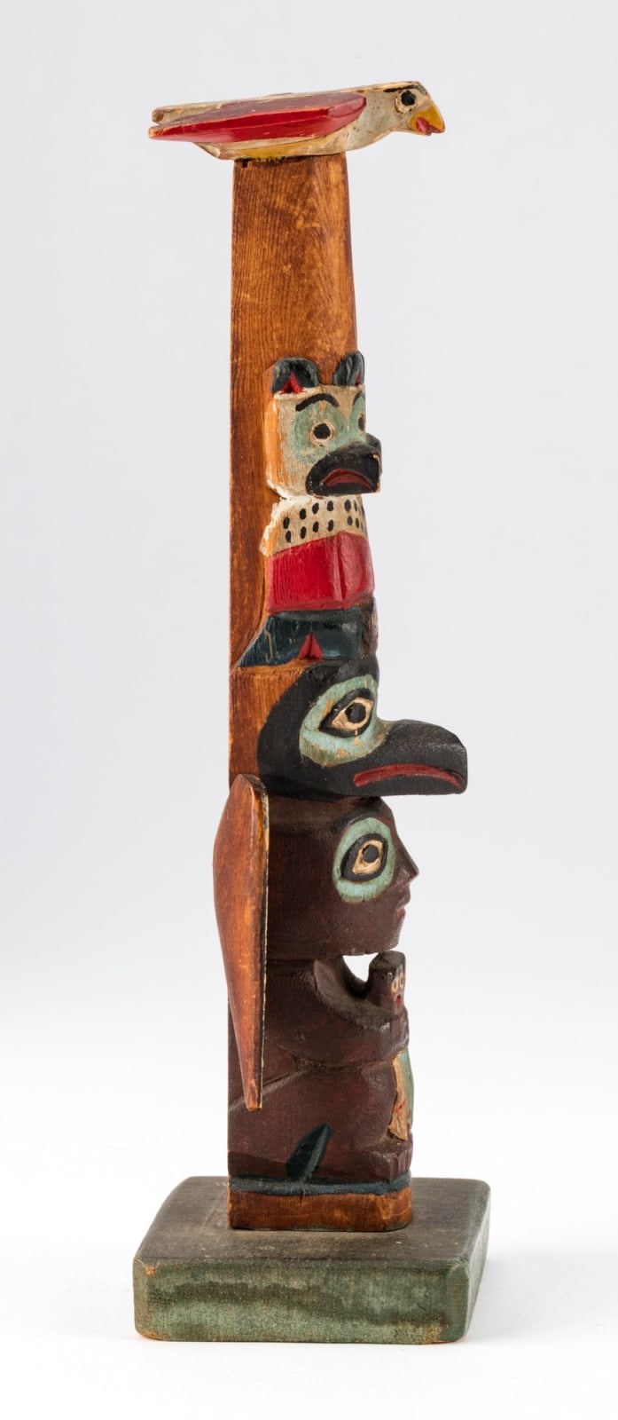 ELI TAIT (1872-1949) ALASKAN TSIMSHIAN, METLAKATLA, ALASKA, Model Totem Pole, c. 1920s or 1930s