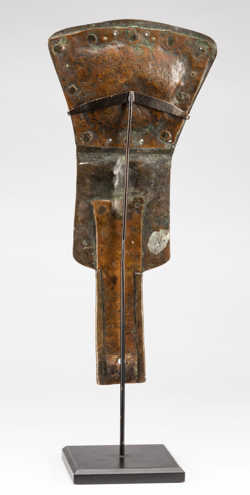 UNIDENTIFIED ARTIST, POSSIBLY TLINGIT OR KWAKWA̱KA̱ʼWAKW, Rattle in the Form of a Copper, late 19th century