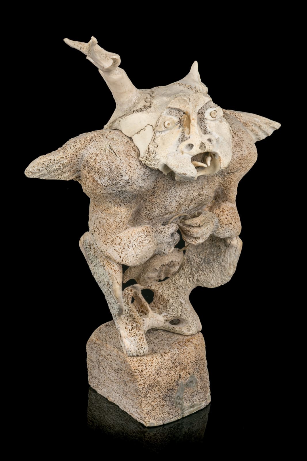 GOOTA ASHOONA (1967-) KINNGAIT (CAPE DORSET), Spirit with Hanging Janus-Face, 2000s