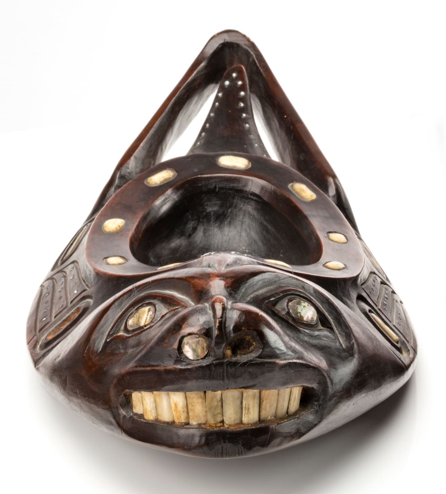 POSSIBLY RUDOLPH WALTON (1867-1951) OR A FOLLOWER, TLINGIT, SITKA, ALASKA, Seal Form Grease Bowl, c. 1920