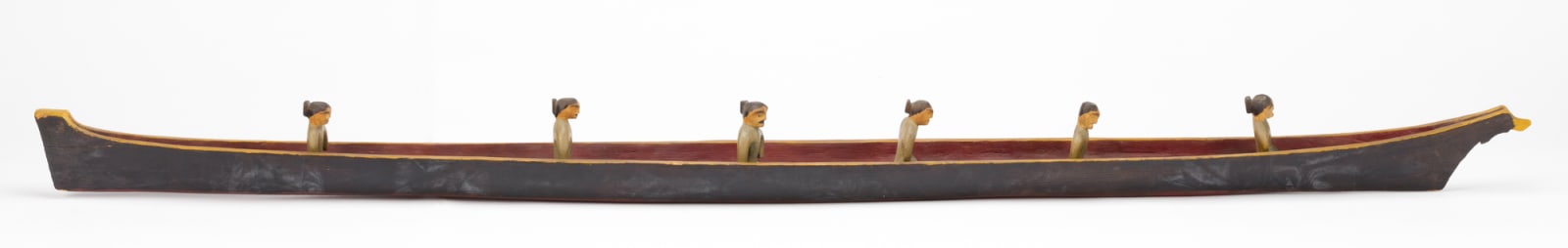 UNIDENTIFIED ARTIST, NUU-CHAH-NULTH OR COAST SALISH, Large Model Canoe with Figures, late 19th century
