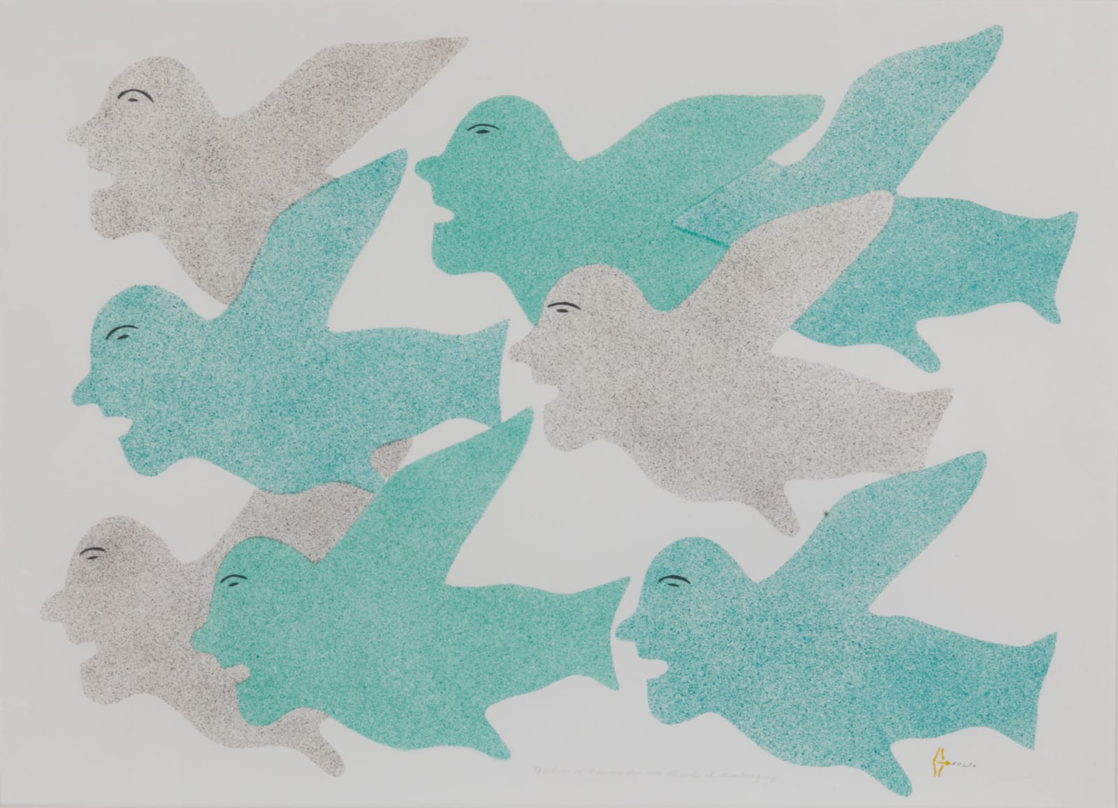 IRENE AVAALAAQIAQ TIKTAALAAQ, R.C.A. (1941-) QAMANI'TUAQ (BAKER LAKE), Thinking of Flying, 1979 #7