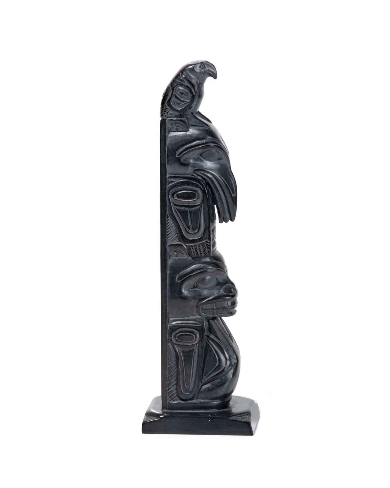 RUFUS MOODY, C.M. (1923-1998) SKIDEGATE, B.C., Eagle, Raven and Bear Totem