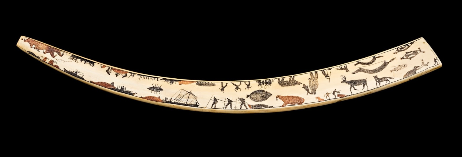 UNIDENTIFIED ARTIST, Possibly INUPIAQ, Engraved Walrus Tusk, c. 1825-65