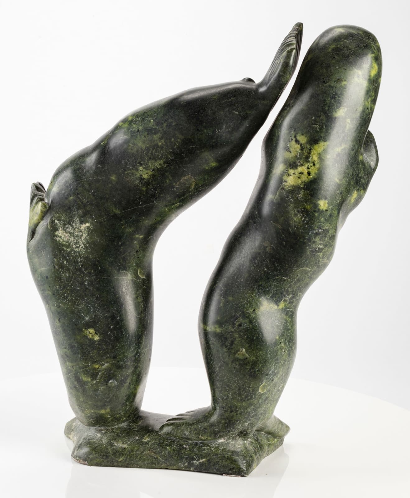 AQJANGAJUK SHAA, R.C.A. (1937-2019) KINNGAIT (CAPE DORSET), Two Walruses, 1976