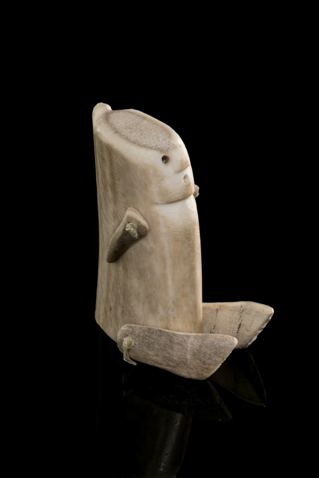 Attr: LUKE ANOWTALIK (1932-2006) ARVIAT (ESKIMO POINT), Seated Inuk (Articulated Doll), mid 1970s