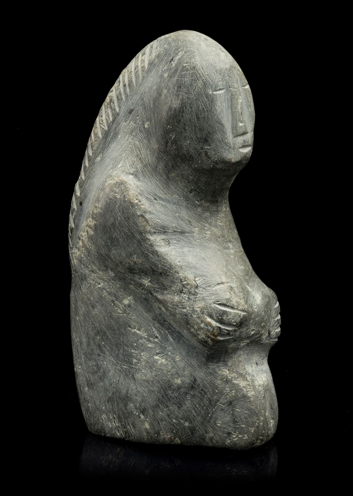 ELIZABETH NUTARAALUK AULATJUT (1914-1998) ARVIAT (ESKIMO POINT), Seated Woman, c. early 1970s