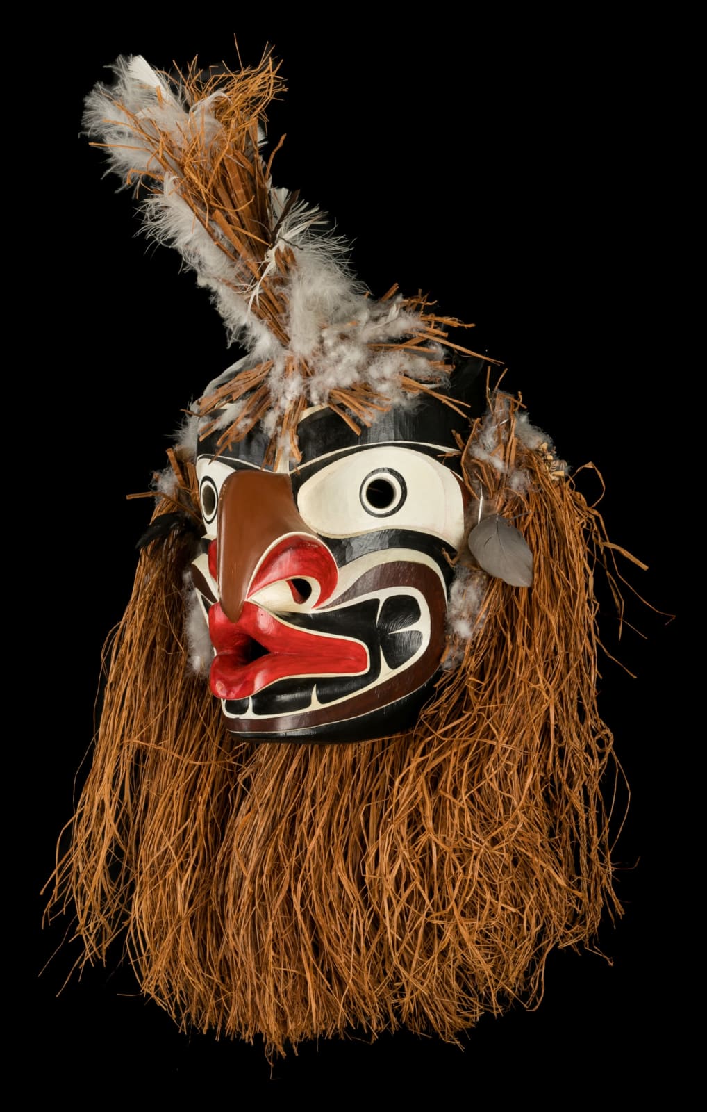 SIMON DICK (1951-) KWAKWA̱KA̱ʼWAKW, Atlakim Grouse Mask, 1995