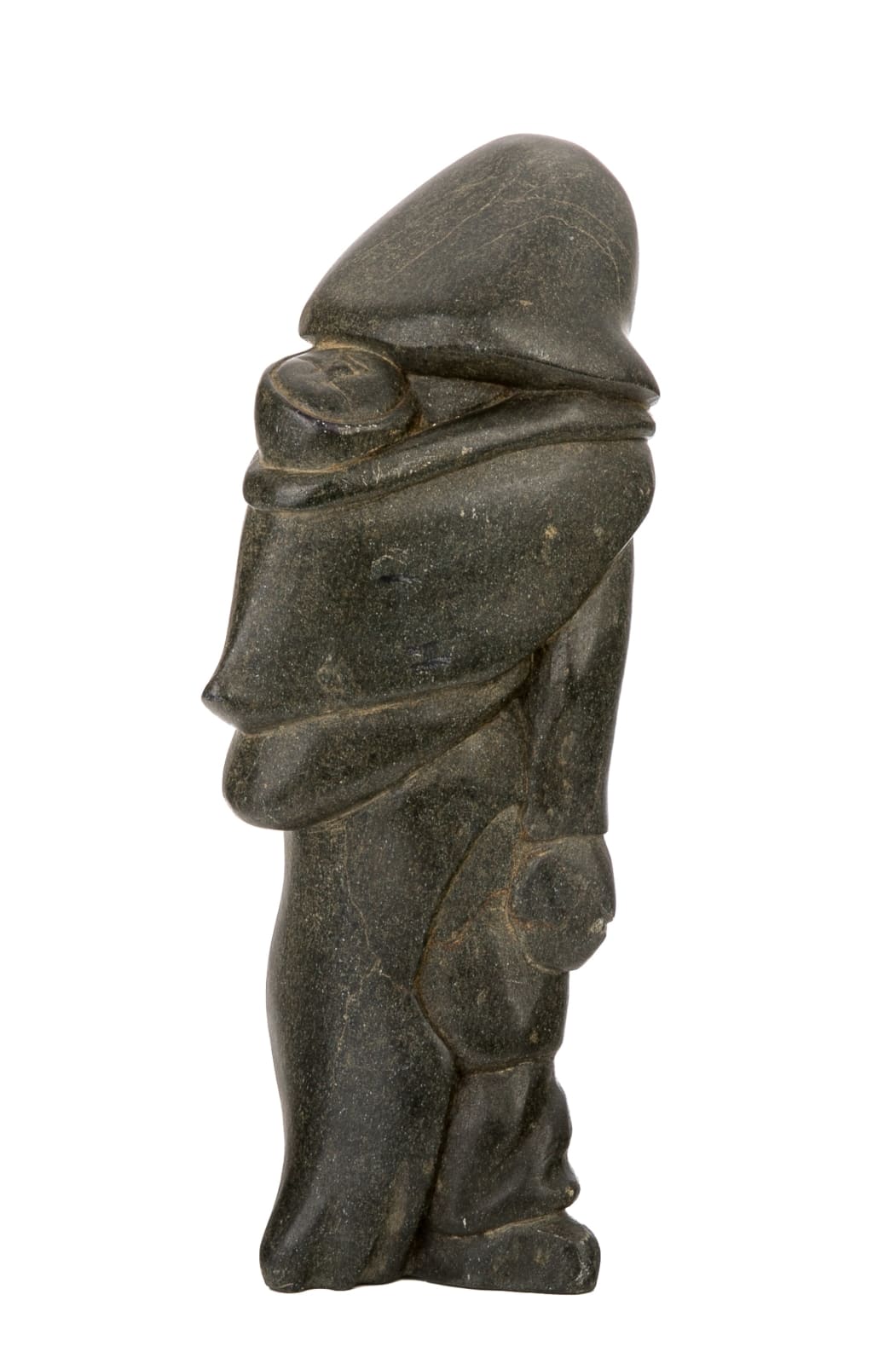 KIUGAK (KIAWAK) ASHOONA, O.C., R.C.A. (1933-2014) m., KINNGAIT (CAPE DORSET), Mother with Sleeping Child in her Amaut, late 1970s