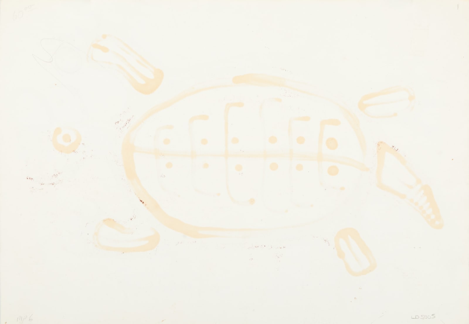 NORVAL MORRISSEAU, C.M. (1931-2007) ANISHINAABE (OJIBWE), Turtle, early-mid 1960s