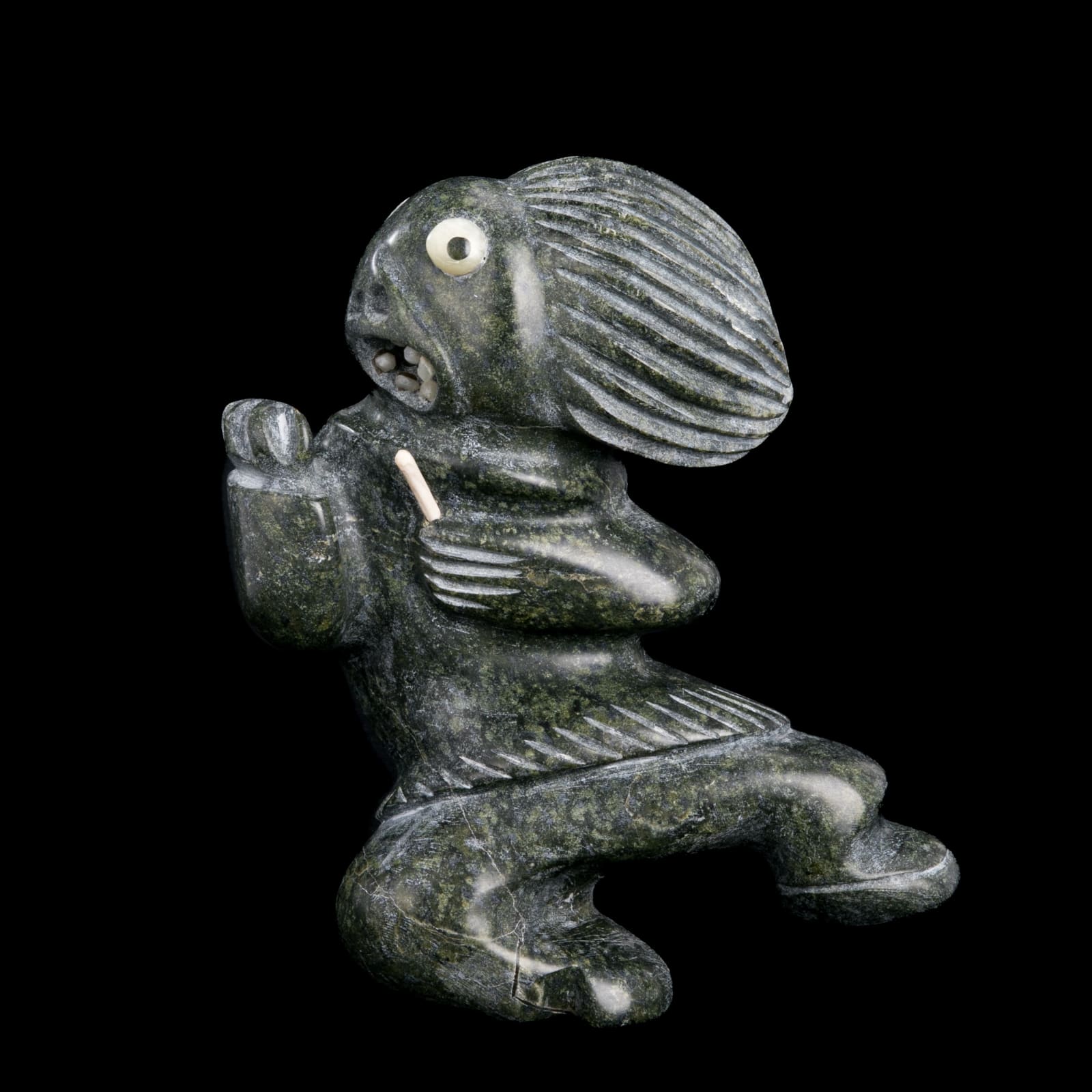 Probably JUDAS ULLULAQ (1937-1999), UQSUQTUUQ (GJOA HAVEN), Running Hunter, 1990s