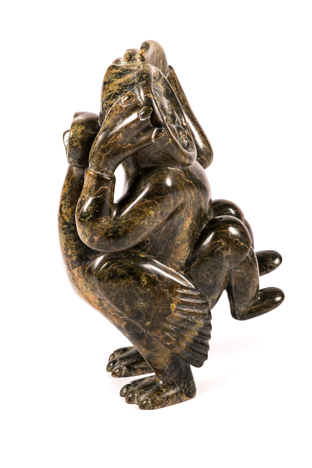 LUKTA QIATSUK (1928-2004) KINNGAIT (CAPE DORSET), Shaman and Bird Spirit, late 1980s