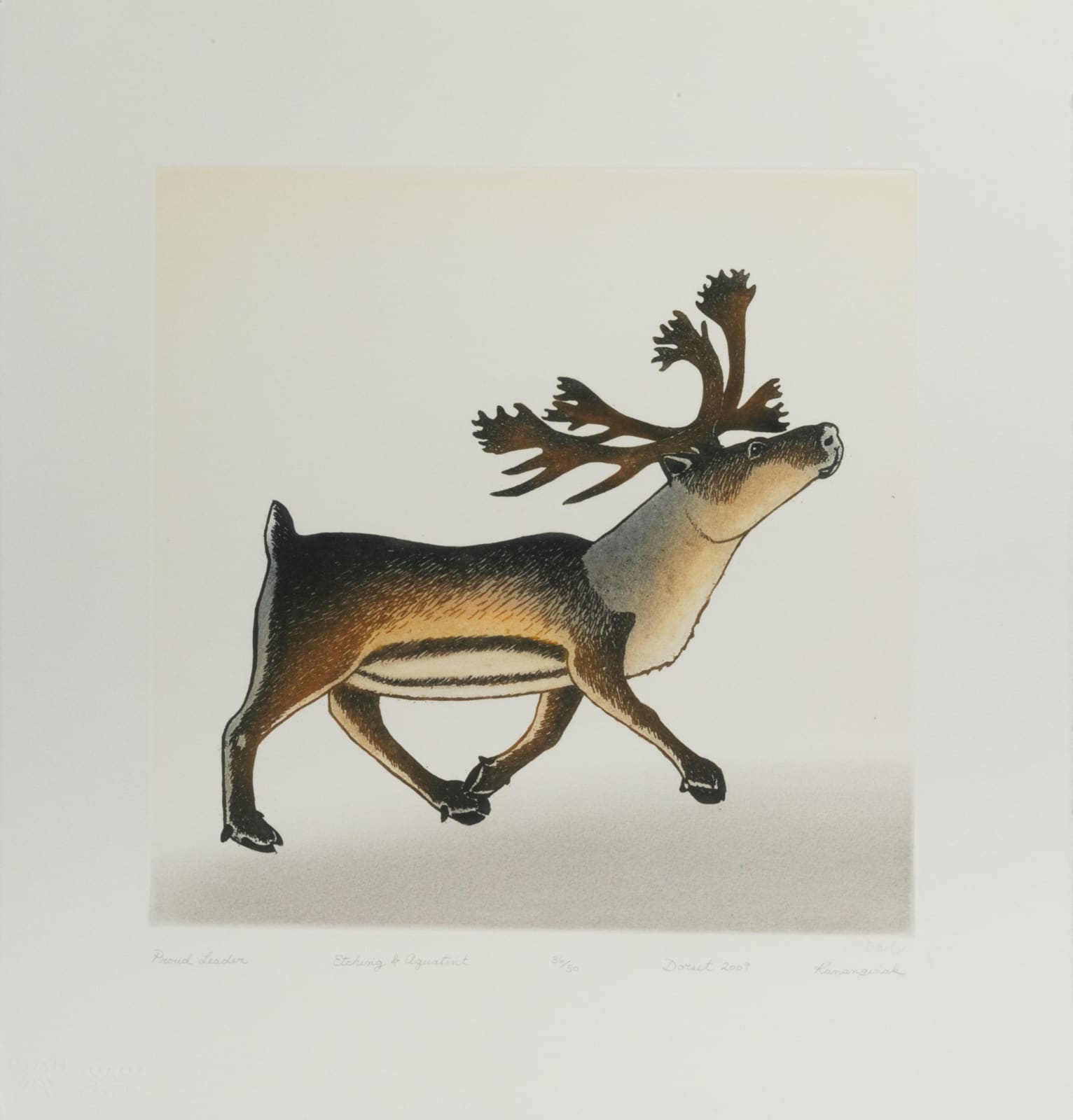 KANANGINAK POOTOOGOOK, R.C.A. (1935-2010) KINNGAIT (CAPE DORSET), Proud Leader, 2009 #5