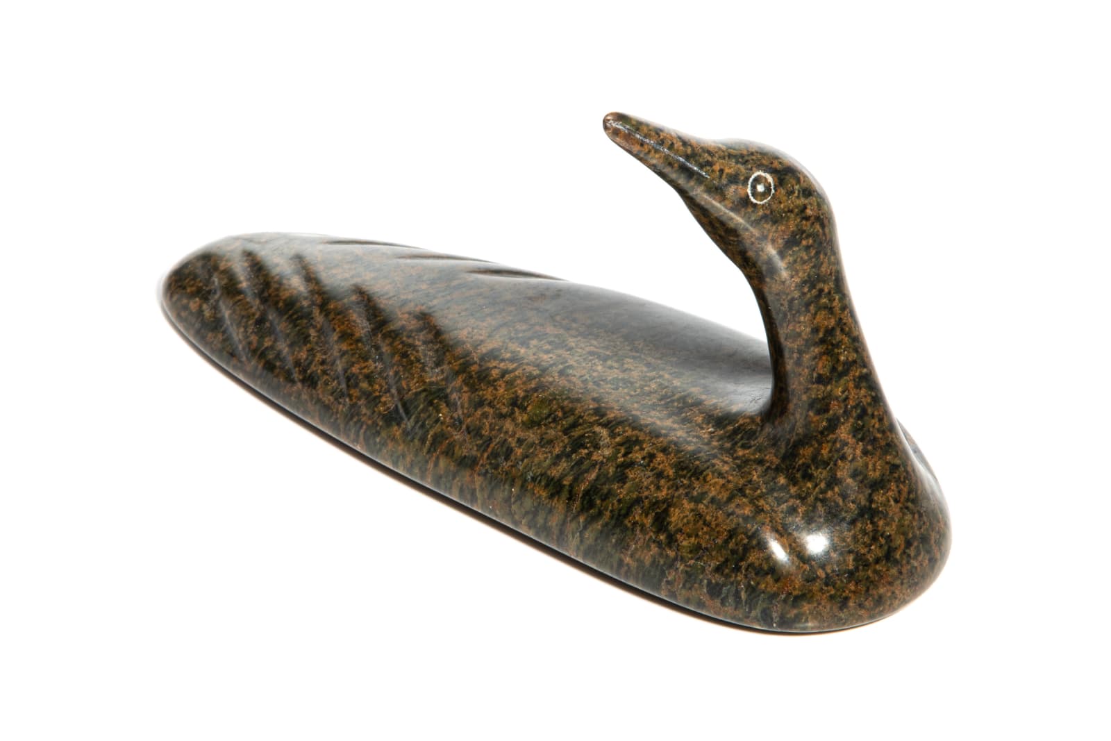 LUKTA QIATSUK (1928-2004) KINNGAIT (CAPE DORSET), Swimming Loon, 1990s