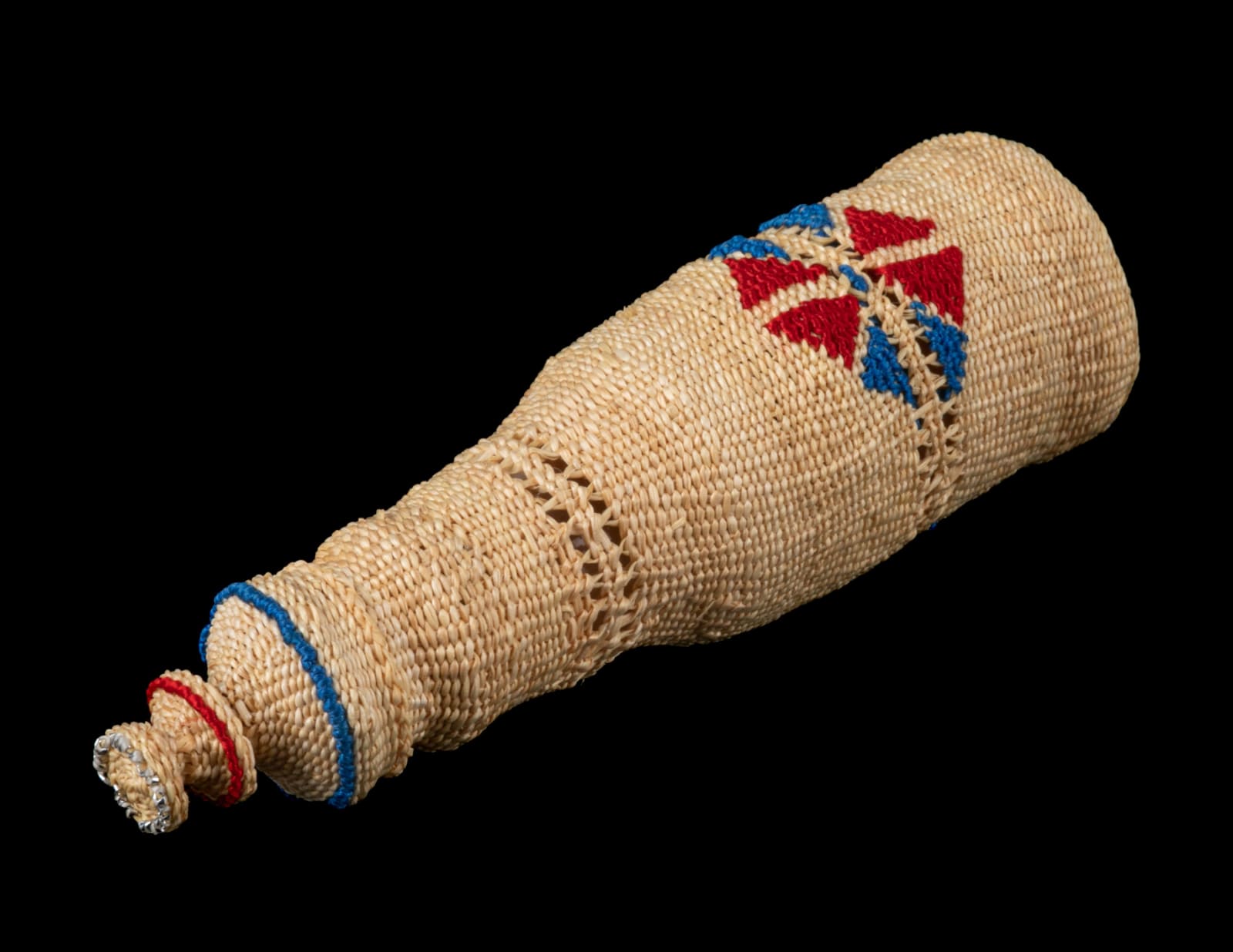 UNIDENTIFIED UNANGAX̂ (ALEUT) ARTIST, Basketry Woven Tabasco Bottle , 1980s / 1990s