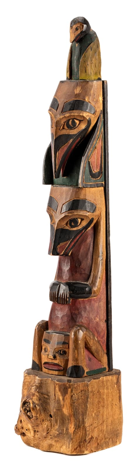 UNIDENTIFIED NUU-CHAH-NULTH ARTIST, Model Totem Pole, c. 1910-20