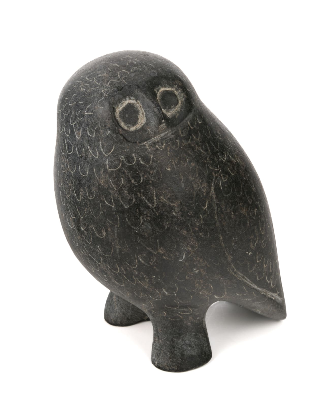 TUNA IQUILIQ (1934-2015) QAMANI'TUAQ (BAKER LAKE), Plump Snowy Owl, c. 1970s