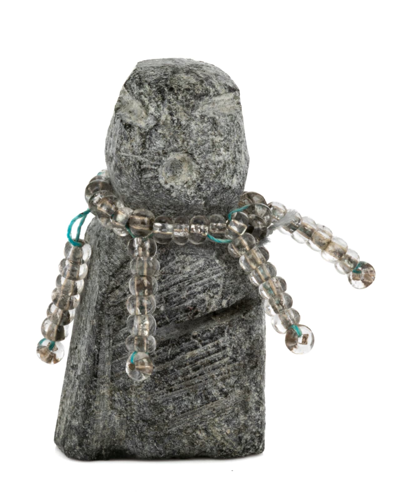 EVA TALOOKI ALIKTILUK (1927-1994) ARVIAT (ESKIMO POINT), Woman in a Silver Beaded Amautiq