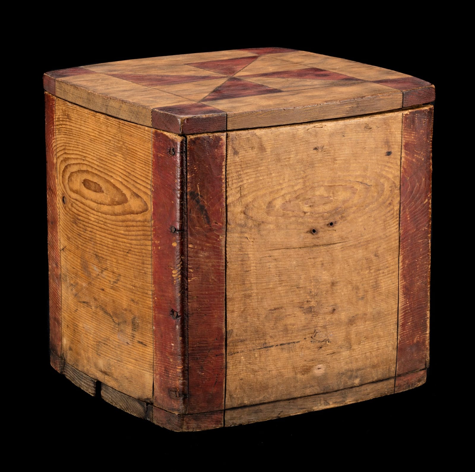 UNIDENTIFIED TLINGIT ARTIST, Red Corner Box, c. 1890-1910