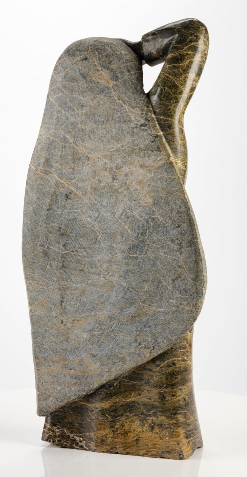 OVILOO TUNNILLIE, R.C.A. (1949-2014) KINNGAIT (CAPE DORSET), Woman Covering Her Face, c. 2000