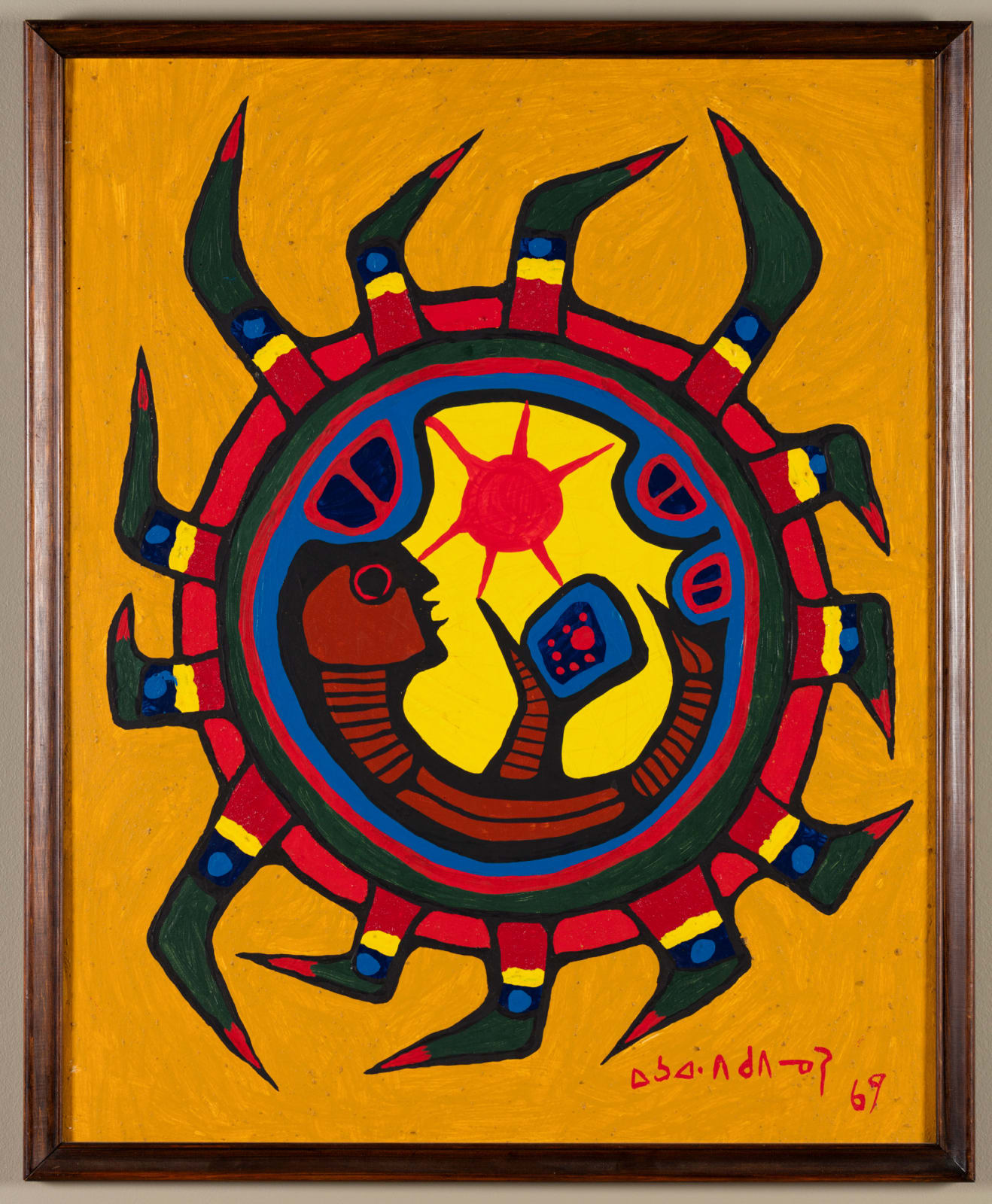 NORVAL MORRISSEAU, C.M. (1931-2007) ANISHINAABE (OJIBWE), The History of Mankind, 1969