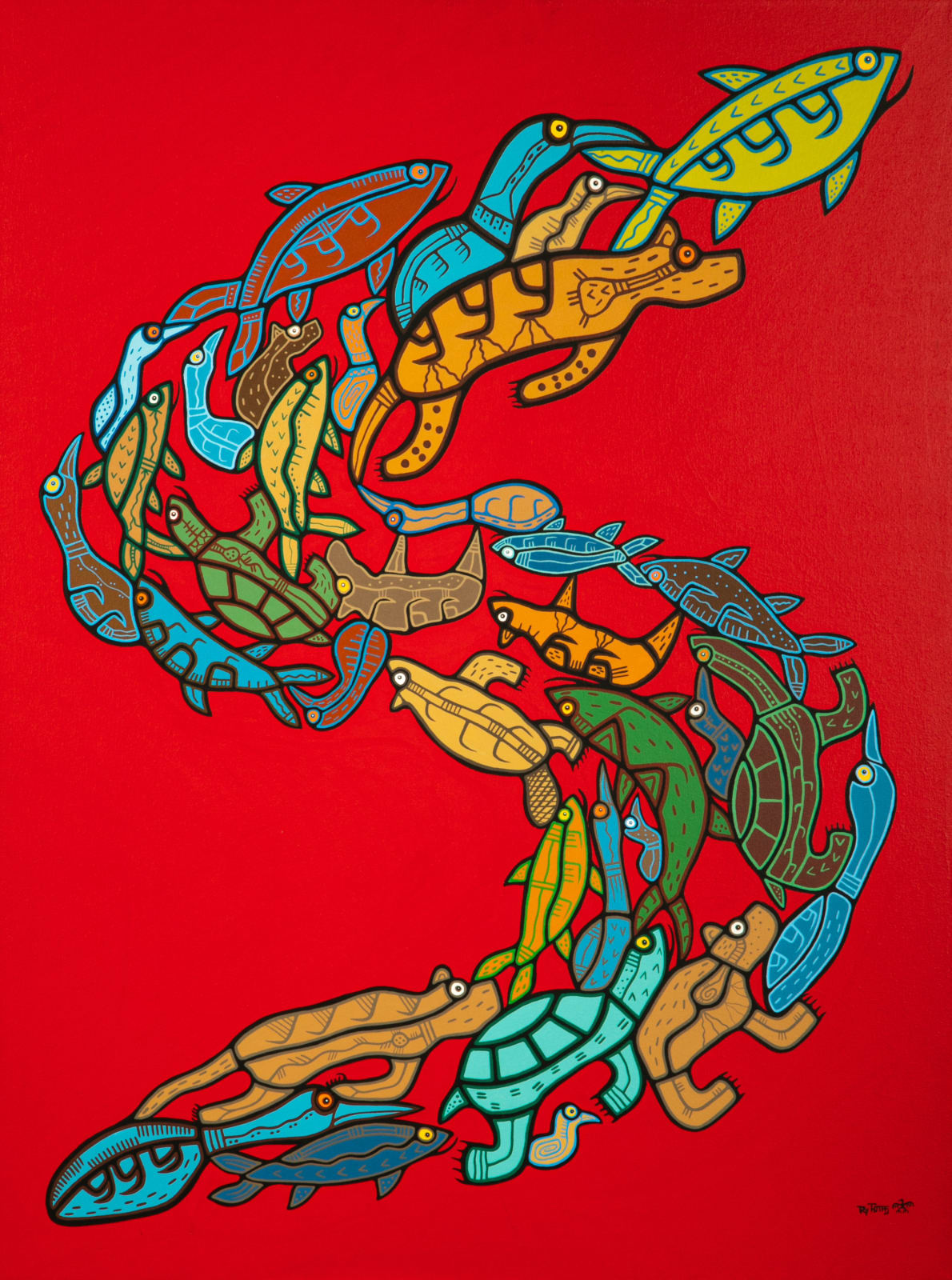 ROY THOMAS (1949-2004) ANISHINAABE, Long Journey, 2000