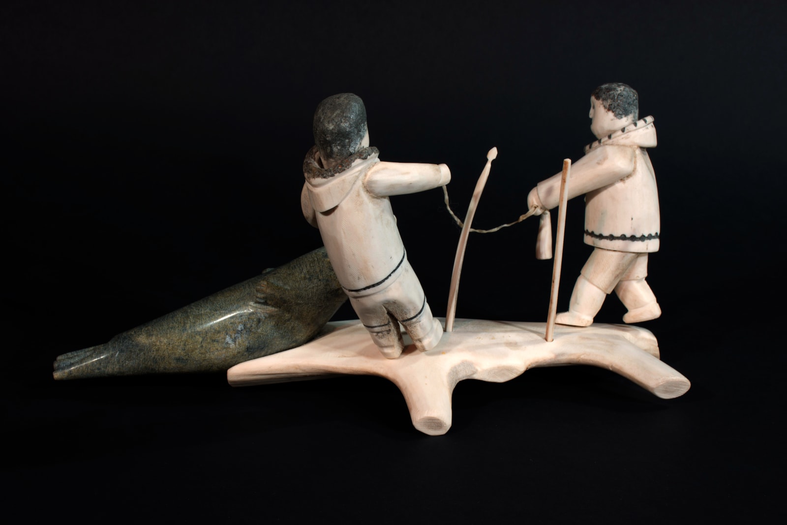 ROMEO EEKERKIK (1923-1983) ARVIAT (ESKIMO POINT), Seal Hunters, mid-late 1970s or early 1980s