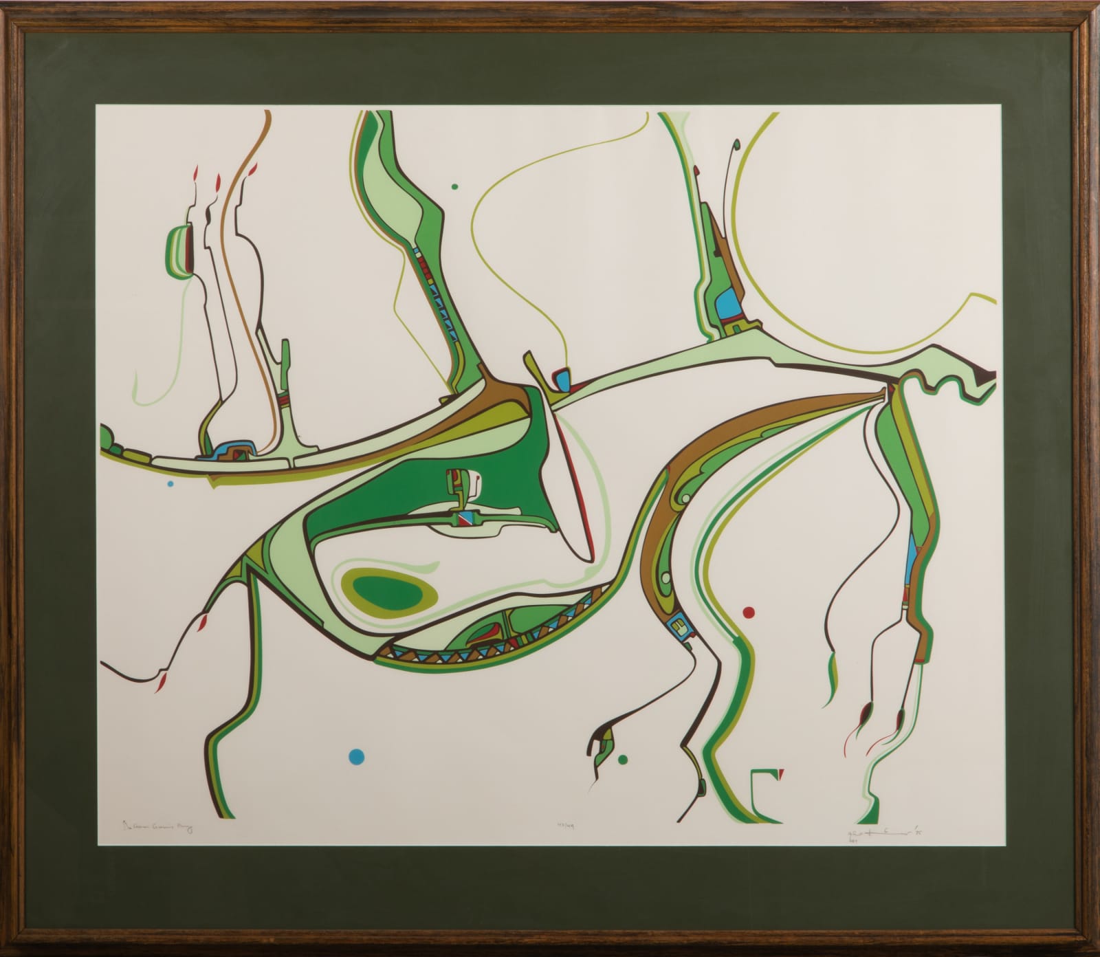 ALEX JANVIER, C.M., A.O.E., R.C.A., (1935-2024), DENE SULINE AND SAULTEAUX, COLD LAKE, AB, Gum Gum's Boy, 1975