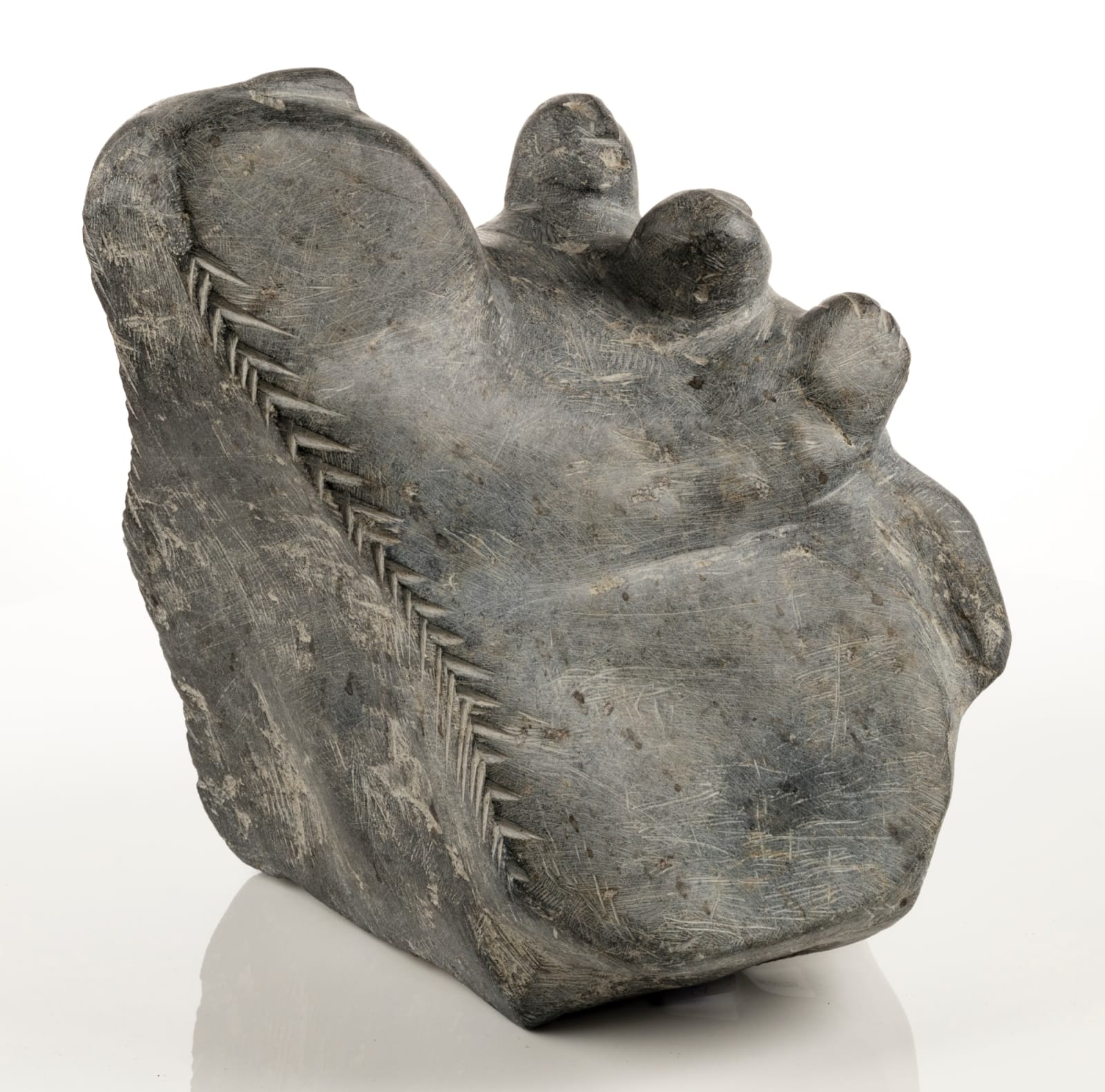 ELIZABETH NUTARAALUK AULATJUT (1914-1998) ARVIAT (ESKIMO POINT), Mother and Two Children, early 1980s