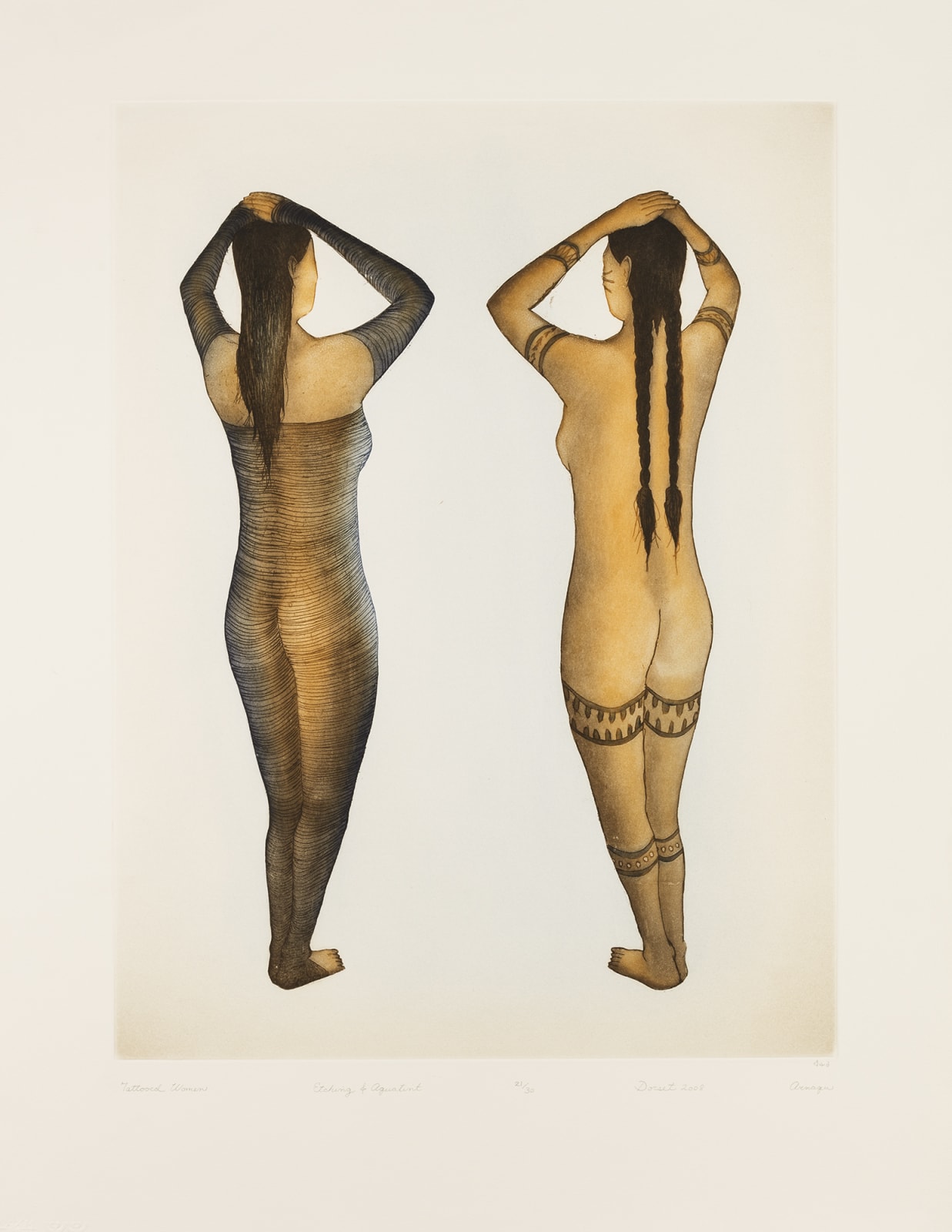 ARNAQU ASHEVAK (1956-2009) KINNGAIT (CAPE DORSET), Tattooed Women, Spring 2008 #7