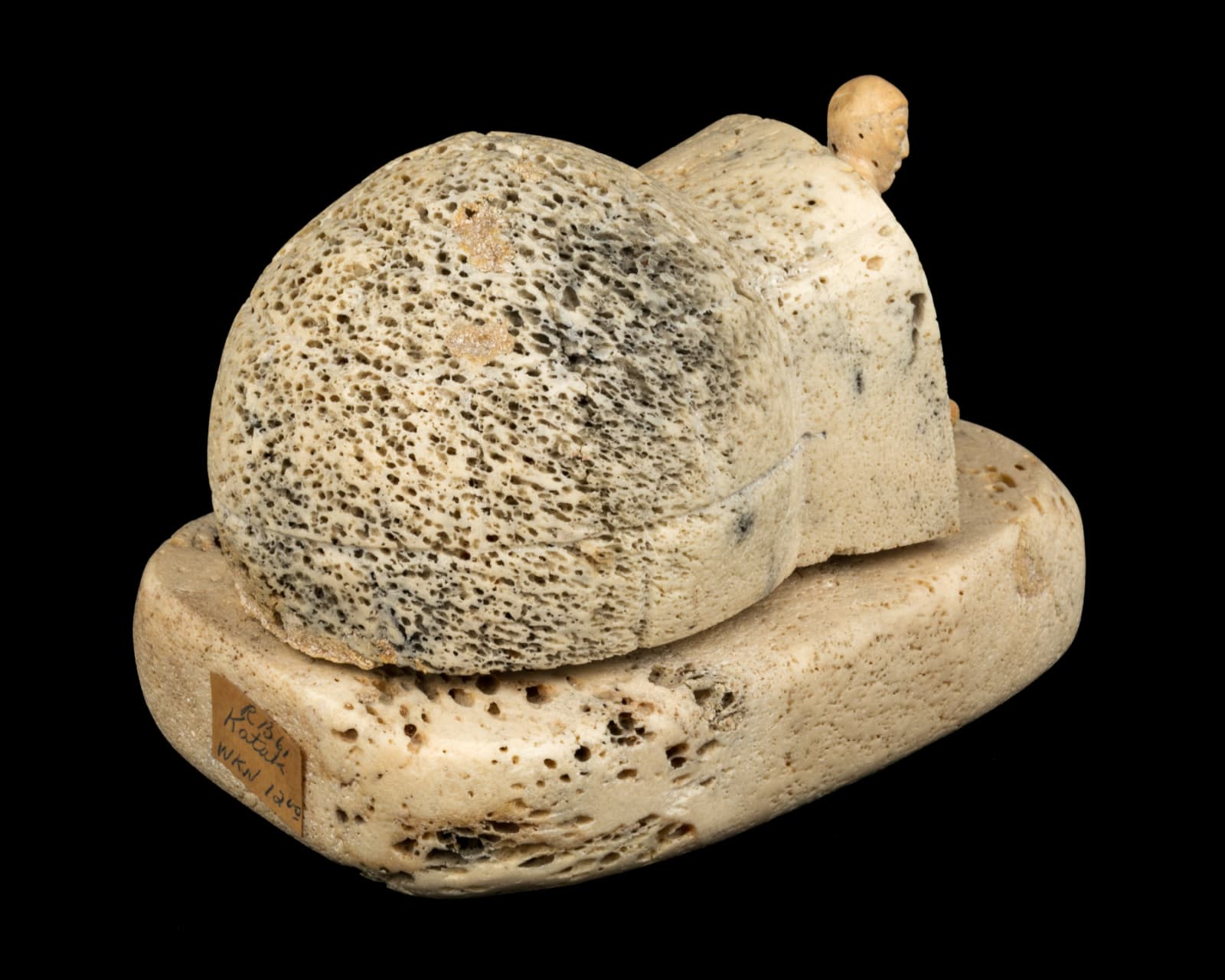 Probably IRENE KATAQ ANGUTITOK (1914-1971) NAUJAAT (REPULSE BAY), Man Exiting a Snowhouse, 1961