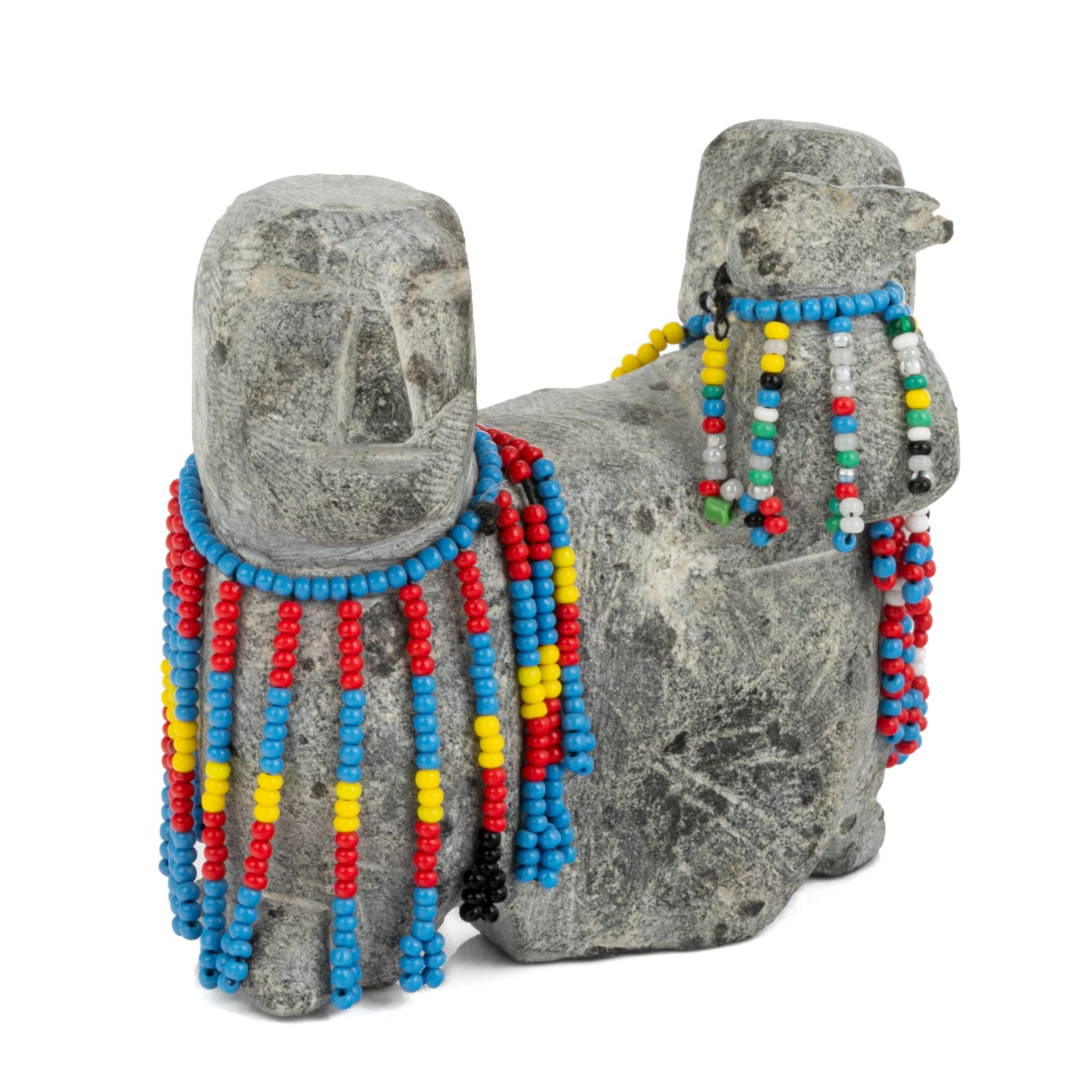 EVA TALOOKI ALIKTILUK (1927-1994) ARVIAT (ESKIMO POINT), Two Transforming Figures with a Bird