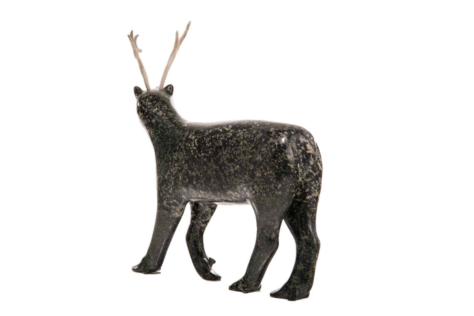 PITSEOLAK NIVIAQSI R.C.A. (1947-2015) KINNGAIT (CAPE DORSET), Strutting Caribou, late 1990s