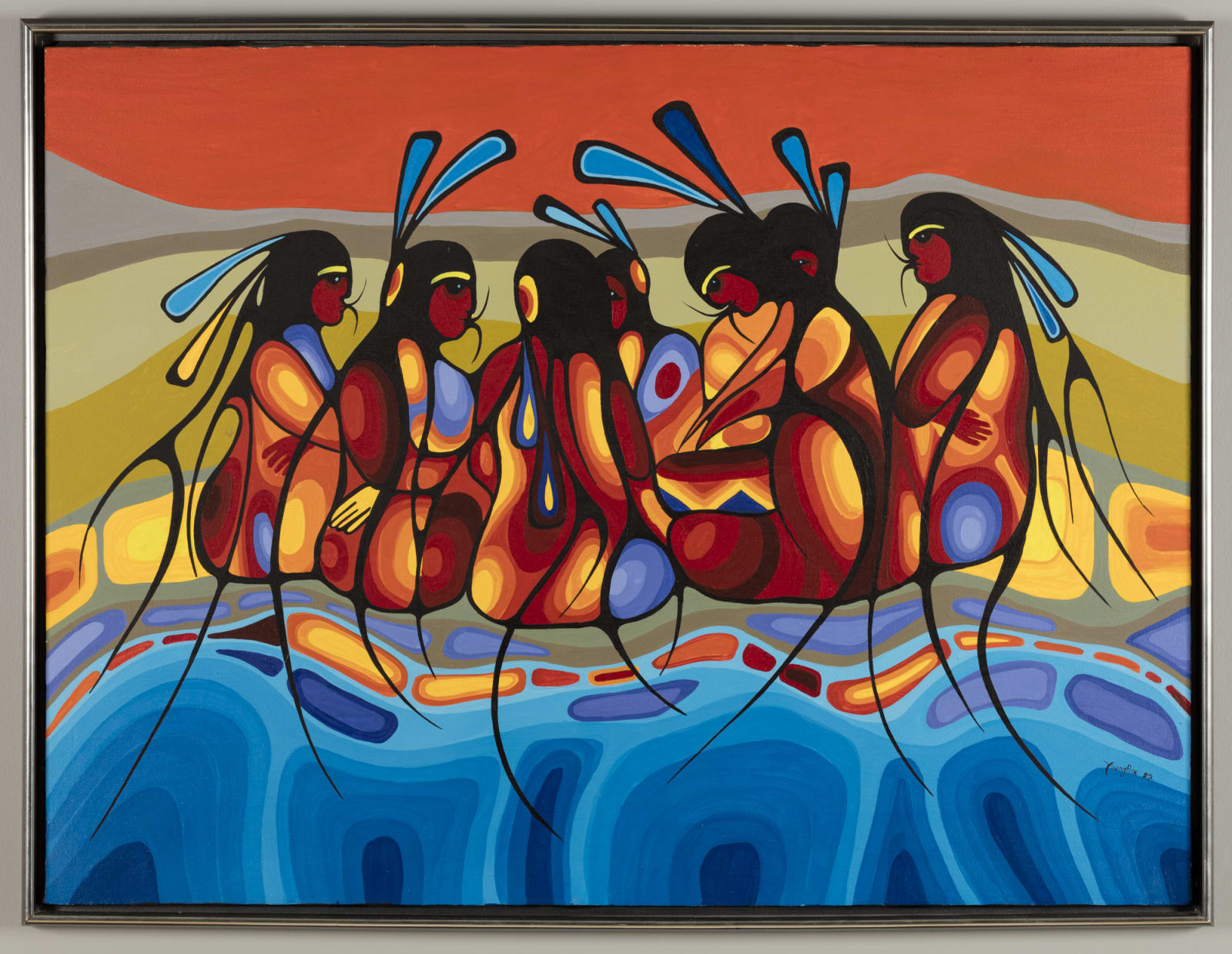 CECIL YOUNGFOX (1942-1987) MÉTIS / ANISHINAABE (OJIBWE), The Discussion, 1982