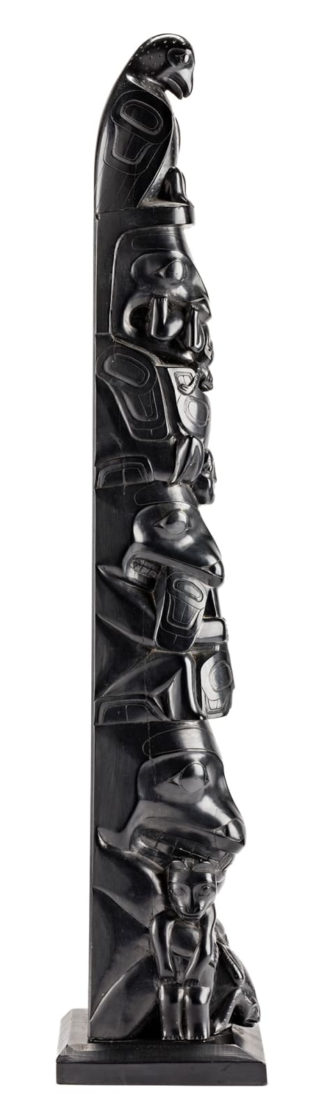 JIM MACKAY (DOWEKYE-KYIHLAS) (c. 1890 - c. 1945), HAIDA, SKIDEGATE / PRINCE RUPERT, Model Totem Pole, c. 1930