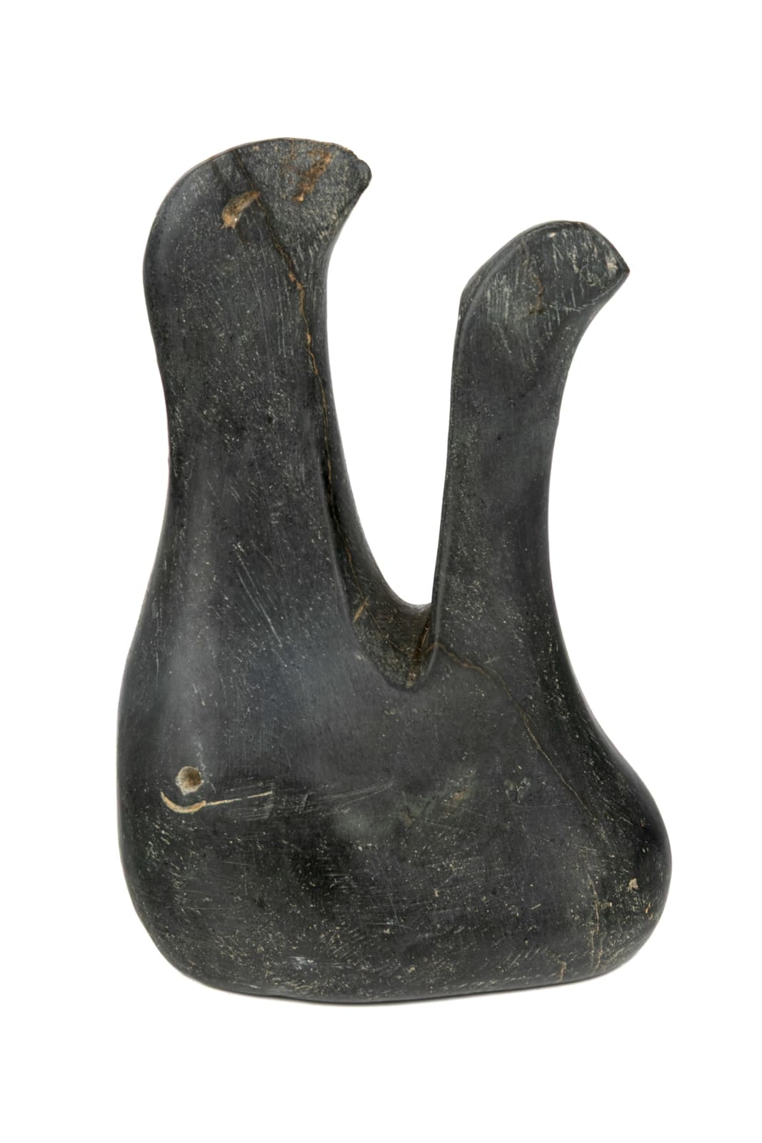 JOHNNY KASUDLUAK (1935-) KUUJJUARAAPIK (GREAT WHALE RIVER), Head of a Bird / Bird and Hatchling, 1958