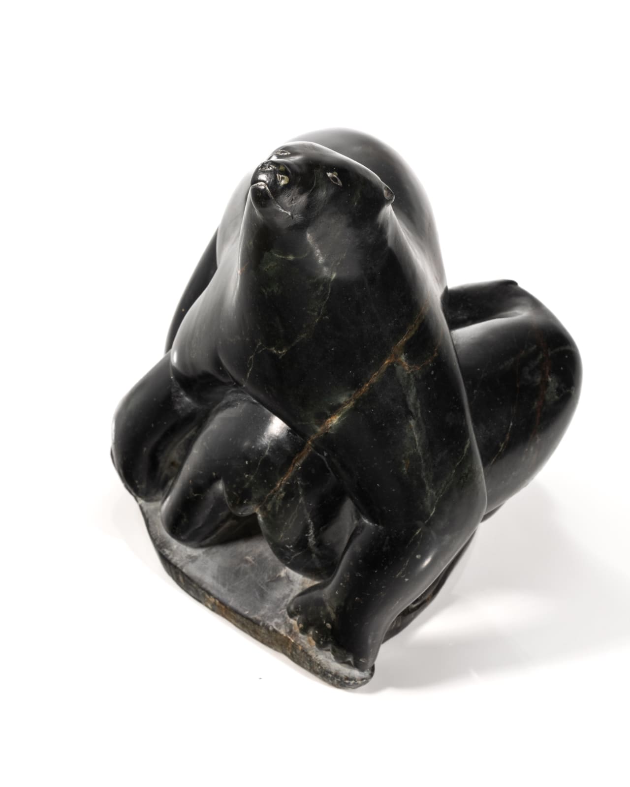 JON INIAPIK, NUNAVIK (ARCTIC QUEBEC), Polar Bear Protecting Young , 1970s