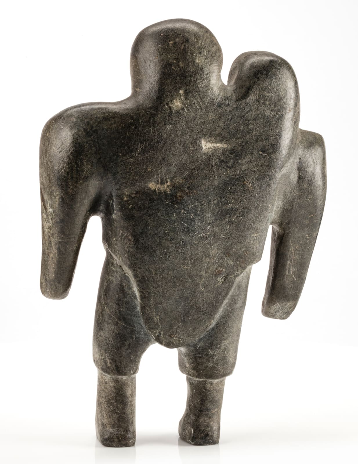 UNIDENTIFIED INUIT ARTIST, QAMANI'TUAQ (BAKER LAKE), Standing Mother and Child, early 1960s