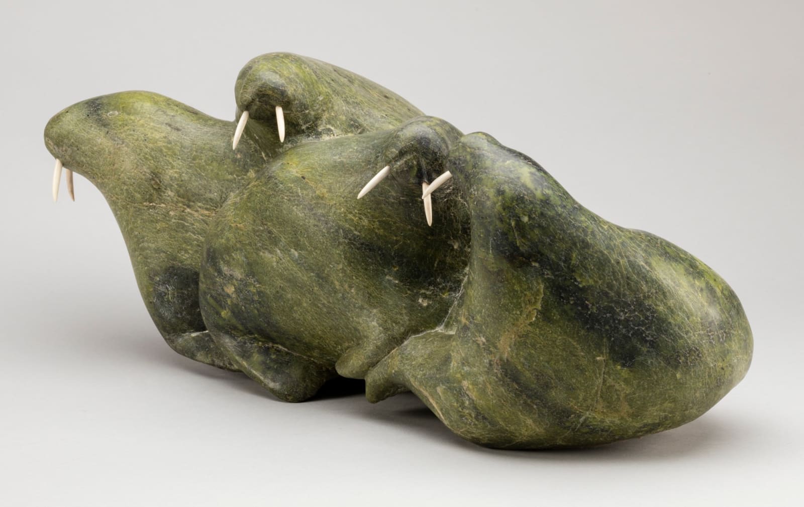 ATTR: OSUITOK IPEELEE, R.C.A. (1923-2005) KINNGAIT (CAPE DORSET), Pod of Walruses, c. 1968-70
