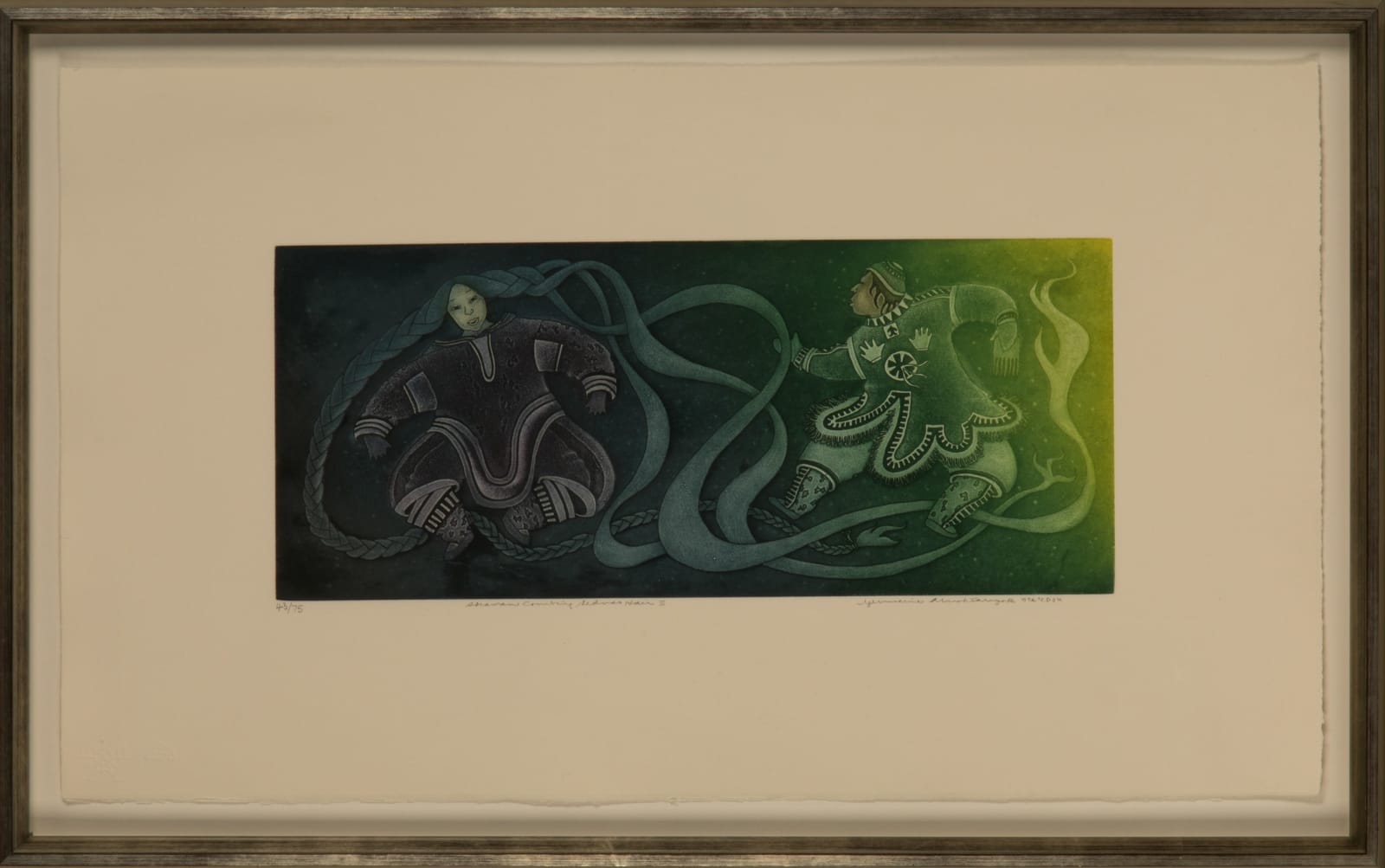 GERMAINE ARNAKTAUYOK (1946-) Iglulik (Igloolik), Shaman Combing Sedna's Hair II, 2003