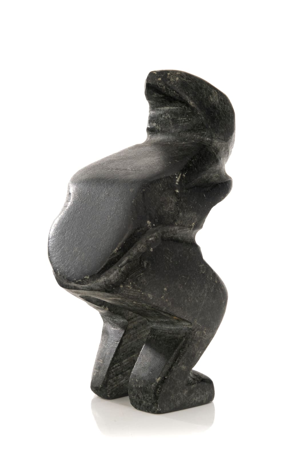 JOHN KAVIK (1897-1993) KANGIQLINIQ (RANKIN INLET), Crouching Man, c. 1970