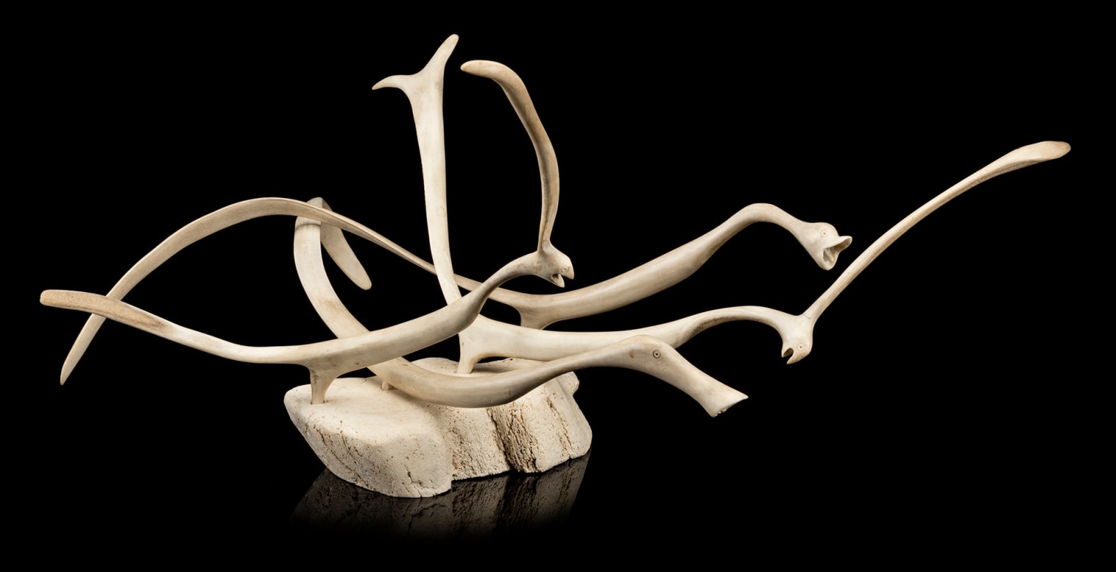 SAKKIASSEE ANAIJA (1913-1980) TALOYOAK (SPENCE BAY), Screeching Bird Spirits, c. early 1970s