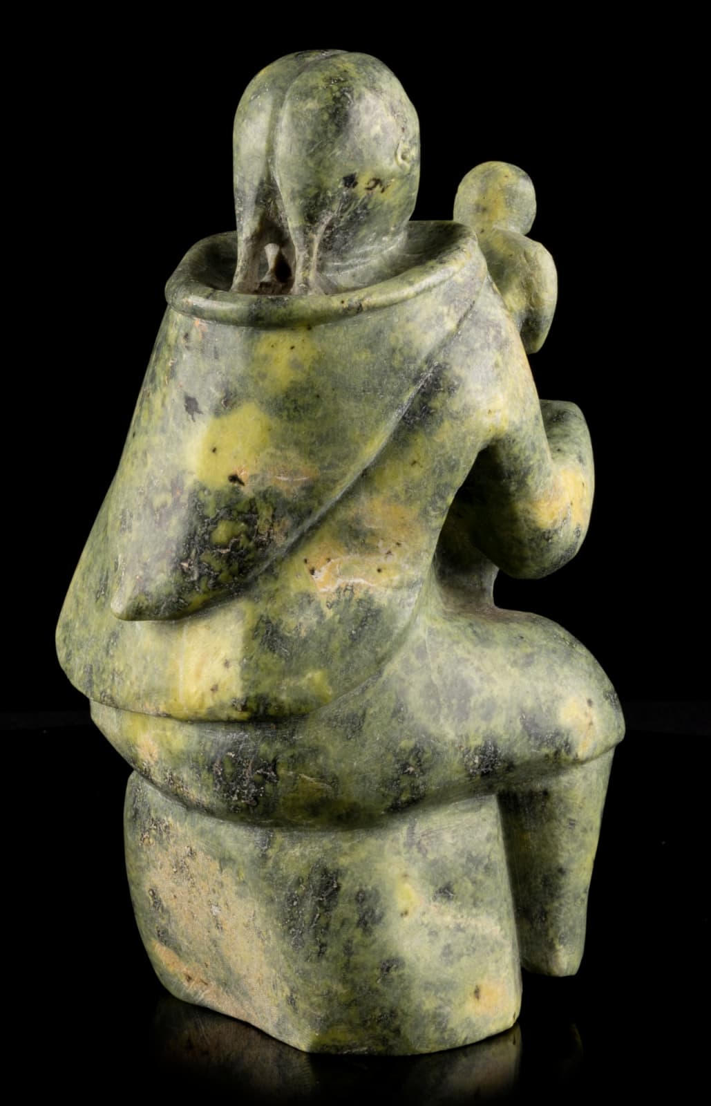 AUDLA PEE (1920-2002) KINNGAIT (CAPE DORSET), Mother Holding Child, early 1960s