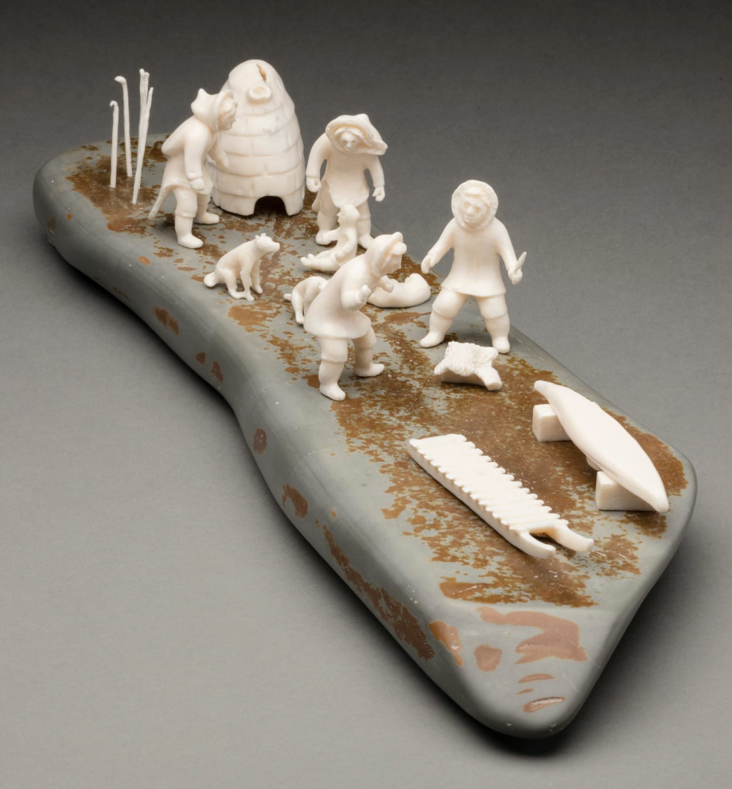 JACKOPOSIE OOPAKAK (1948-2015) IQALUIT (FROBISHER BAY), Camp Scene, early 1990s