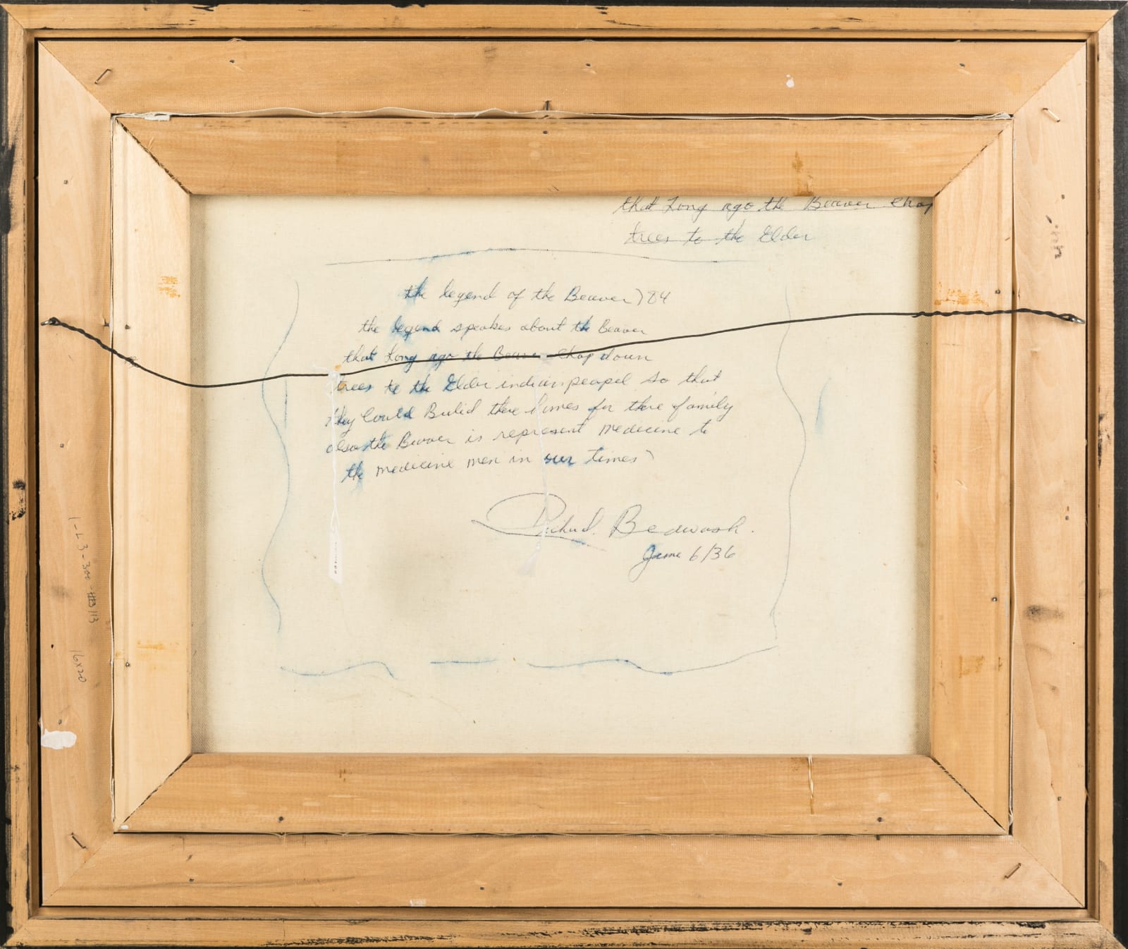 RICHARD BEDWASH (1936-2007) ANISHINAABE (OJIBWE), The Legend of the Beaver, 1984